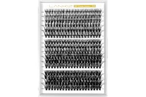‎LANKIZ Einzelne Wimpern 320pcs LANKIZ Wimpern Einzeln 30D+40D+50D D Curl 10-16mm Mix Cluster Lashes DIY Künstliche Wimpern für Wimpernverlängerung Individuelle Wimpern Wiederverwendbar