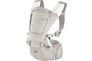Chicco Hip Seat Carrier Marsupio Neonati Ergonomico da 0 Mesi a 15 kg, Porta Bebè 3in1 Multifunzione con Base Rigida Staccabile, Spallacci Imbottiti e Cappuccio Protettivo, 8 Posizioni - Beige