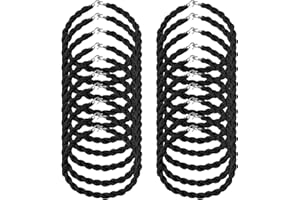 VLYX 20 PCS Twisties Army, Trouser Twists Military Elastic Boot Straps Blousing Bands with Metal Hooks for Outdoor Pants Blousing