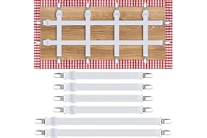 SYOZPXY 6 Pack Hidden Strap Tablecloth Clips for Outdoor Elasticity Picnic, Table Covers Holder Suitable for Indoor and Outdoor Thick Tables Party Restaurant Camping