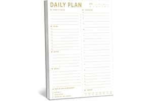GETHELUD 90 Sheets Daily Notepad, Simple Schedule Planner for Office or School Planning, 6 * 9 inch