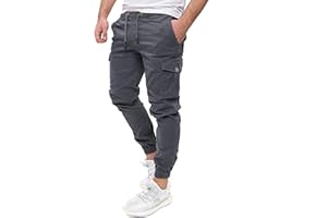 PITTMAN Darius - Herren Cargo Hose - Baumwoll Cargohosen - Cargo Jogger