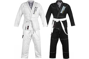 VADER SPORTS EST.2001 WITH YOU ALL THE WAY Vader brasilianischer Jiu-Jitsu-Anzug für Herren, BJJ Gi, Kinder/Erwachsene, BJJ-Anzug, Kimono-Uniform, 100 % Baumwolle, 550 g/m², sanforisiert, leichter Stoff, Ju-Jitsu-Anzug