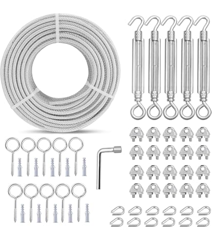50 Ditali Per Fune Metallica In Acciaio Inox - Per Sartiame Nautico E Industriale