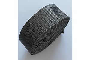 NOVATO Heavy Duty Webbing Strap Tape - 5 metres - Rucksack/Backpacks, Luggage/Cargo Strapping, Belts (Grey, 38 MM)