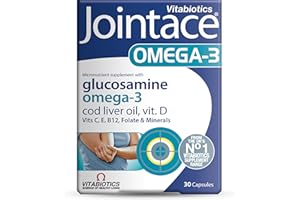 Jointace Omega-3 by Vitabiotics - Advanced Bone & Cartilage Support - Includes Omega-3, Copper, Cod Liver Oil, and Glucosamine