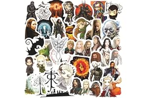 LYLSDSB The Hobbit Lot de 50 autocollants classiques imperméables en vinyle pour ordinateur portable, bouteille d'eau, skateboard, bagages, ordinateur portable, voiture, guitare, vélo, moto