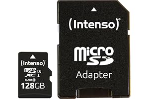 Produktabbildung: Intenso Premium microSDXC 128GB Class 10 UHS-I Speicherkarte inkl. SD-Adapter (bis zu 90 MB/s), schwarz