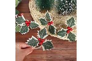 FALAFOTY Anillos de Servilletas de Navidad 4 Piezas Servilletero de Metal con Bayas Decoración navideña para acción de Gracias Navidad año Nuevo Mesa Decoración Anillos de Servilletas Decoración (Rojo)