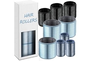 xnicx 9 Pièces Bigoudis Cheveux Thermiques en Céramique,Magique Rouleaux Cheveux pour Tous Les Cheveux Courts,Moyens Ou Longs,Bigoudis Cheveux Long Heatless Curling avec 3 Tailles 60mm 48mm 36mm