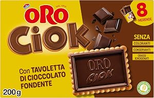 Oro Ciok Biscotto con Tavoletta di Cioccolato Fondente - 200g