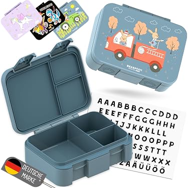 HEFA Lunchbox Für Kinder – Faltbare Bento-Box Mit Löffel & Gabel, Mikrowellengeeignet