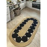 SFB HOME TEXTİLE DOĞAL YUMŞAK DOKULU J&Uuml;T KİLİM &Ccedil;İFT TARAFLI BOHO YIKANABİLİR HASIR HALI BANYO MUTFAK BALKON PASPASI MİNİMALİS