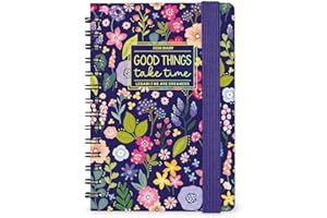 Legami - Agenda hebdomadaire Spiralata Small 2026, Flowers, 12 mois petit, fermeture avec élastique, journal de janvier 2026 à décembre 2026, en papier FSC certifié, 8,5 x 13 cm
