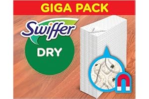 Swiffer Recharges Lingettes Sèches, 90 Lingettes Nettoyantes Pour Parquet et Sols en Bois (3x30 Lingettes), Attrape & Retient 3 Fois Plus De Poussière, Saleté Et Poils Qu’Un Balai Classique