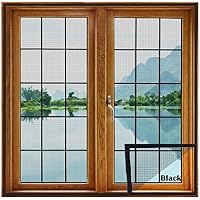 Upgraded & Stitched - LifeKrafts Window Mosquito Net (Size-50x50 cms/20x20 Inches/1.64x1.64 Feet, Color-Black) 120 GSM…