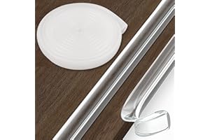 Loiion 100% Silicone Protection Bebe de Table et Meuble, Pré-adhésif Transparent Coin de Table Protection Bebe, Protecteur des Bords et Angles de Placard pour la Sécurité de Bébé et de Famille, 1M