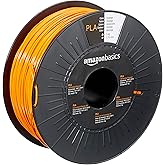 Amazon Basics 3D Printer PLA Plastic Filament, 1.75 mm, Orange, 1 kg Spool