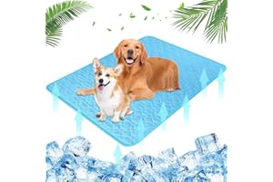 ZOONVII Alfombra Refrescante para Perro,60*50cmColchon Mascotas para Verano,Enfriamiento para Camas de Mascotas,Plegable,Impermeable y Resistente a la Rotura,Mantener a Las Mascotas Frescas en Verano(M)