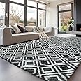 Sour Lemon Rugs Living Room 120x160cm, Grey Area Rugs for Bedroom, Washable Anti Slip Extra Large Shaggy Soft Rug Fluffy Modern Floor Carpets Mat Beside Rugs for Kids Living Room