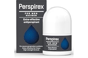 ‎PERSPIREX PERSPIREX Antitranspirant für Herren, maximale Stärke, klinisch erwiesen, reduziert starkes Schwitzen für Männer, Deodorant Roll On, bis zu 5 Tage lang anhaltende Frische und Schweißschutz, 20 ml