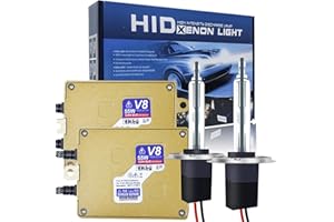 ADAURIS 55W H7 HID Kits 12V 5500K with CANBus Error Free Quick Start HID Ballast for Car High/Low Beam Integrated H7 HID Bulb Headlight Bulbs, IP68 Waterproof, Plug and Play