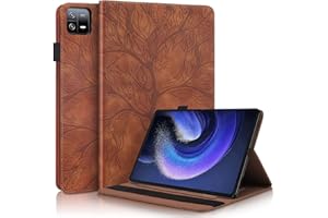 Succtopy Xiaomi Pad 6/Pad 6 Pro 11 cali 2023,PU Skórzana okładka klapka Portfel z uchwytem Xiaomi Pad 6 11" 2023,Etui ochronne z gniazdem karty Xiaomi Pad 6 Pro 11" 2023,Brązowy