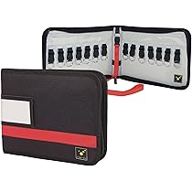 Tee-uu KEYSTUFF XL Sleutelmap - Zwart/Blauw - Tot 14 Sleutels + A4 Organizer