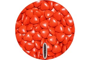 EinsSein 0,5kg Dragees mariage au chocolat cœur médium rouge brillant dragées baptême communion amandes feter et recevoir fêter de fete couleur pas cher aux bombe tag voir mes etui contenant boite a