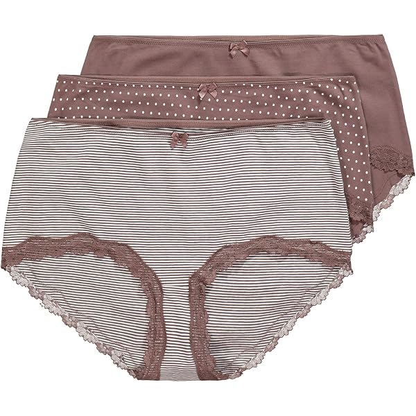 Ulla Popken Maxislips 2er-Pack – Mit Spitze, Baumwoll-Zwickel, Für Übergrößen