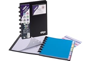 Snopake Eligo 15861A Lot de 2 carnets de notes A5 Noir