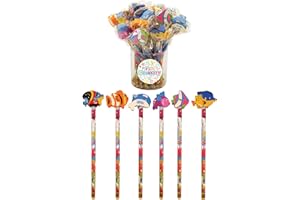 HARLEQUIN Henbrandt 24 x Sealife Matite Con Novità Gomme Topper - Commercio all'ingrosso Bulk Buy