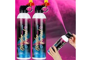 RISEMART Gender Reveal Smoke Cannons, Biodegradable Powder Confetti Cannon Party Poppers for Baby Shower, Wedding, Birthday, Party, Christmas (2 Pack, Pink)