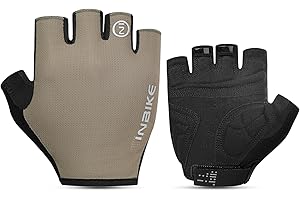 INBIKE Guantes Ciclismo Medio Dedo Verano MTB Bicicleta de Montaña Transpirable 3mm Acolchado Conducción Senderismo Ciclo para Hombre Mujer IHC219