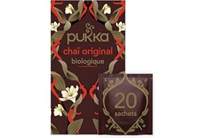Pukka, Chaï Bio Original, Biologique et Ayurvédique, Relaxant, 100% des Ingrédients Issus du Commerce Equitable, 20 Sachets