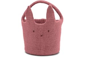 ‎ÉN GRY & SIF Én Gry & Sif Osterkorb Häschen I Osternest zum Befüllen oder als Osterdeko, hand-made, rotes Osterkörbchen aus Filz, Kinderkorb