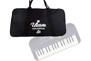 UKAM Tasche für Mini-Tastaturen Casio SA46/SA47, die neuen SA-50/SA-51, OQAN QKB32 und KURZWEIL KP10. Maße: 47 x 25 x 7 cm, hergestellt in Spanien, ohne Schulterriemen