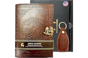 STAGLIFE Urban Leather Journal de voyage vintage fait à la main avec motif soleil et lune pour homme et femme-Pour dessin, croquis, scrapbooking, écriture,carnet de notes, pages vierges épaisses et non lignées