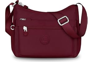 VOBUKE Bolso Bandolera Mujer Impermeable Bolsos de Hombro Casual Mujer de Nailon Moda Crossbody Múltiples Bolsillos Bolsa de Cuerpo Cruzado con Correa Ajustable para Viaje shopper Escuela so Diario