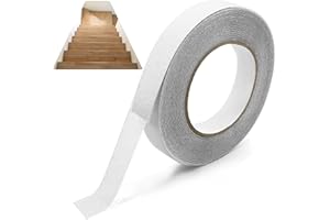 DREAMARK Antirutsch Klebeband 2cm x 10m, Anti Rutsch Streifen Selbstklebend Wasserdicht Schützt Ältere Menschen und Kinder für Treppenstufen, Innen- und Außenbereich, Vorbeugung von Stürzen Transparent