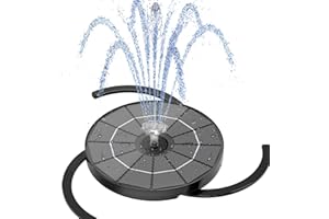 AISITIN 3.5W Outdoor Solar Water Fountain, Upgrade Solar Fountain Pond Pump with 3 Fixer & 4 Nozzles, Solar Floating Pump for Garden, Birdbath, Pond