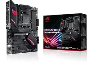 ASUS ROG Strix B550-F Gaming, Scheda Madre Gaming ATX, AMD B550, Socket AM4, DDR4, PCI 4.0, LAN Intel 2.5Gb, 2xM.2,ASUS Optimem II, USB 3.2 Gen 2, Aura Sync RGB, Nero
