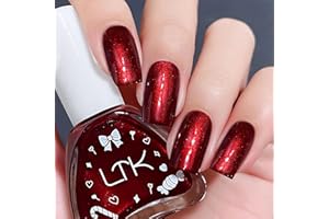 MRCUVARYAS Perlrot Nagellack, Glänzender Schnelltrocknender Nagellack, Weinroter Nail Polish mit Cremigem Finish, Langanhaltender Chip Resistant & Farblack für DIY Nail Art Maniküre zu Hause (Perlrot, 12g)