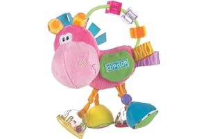 Playgro Hochet Multi-activités Âne, À partir de 3 Mois, Sans BPA, Playgro Toy Box Pferd Clip Clop, Rose/Multicolore, 40143