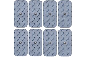 8 électrodes axion de 10x5 cm | Compatibles avec Beurer et autres électrostimulateurs TENS et EMS | Patchs de rechange réutilisables et auto-adhésifs | Connecteur bouton pression de 3,5 mm