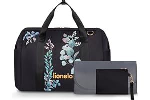 lionelo Ida Mom Bag Sac pour Poussette avec 2 Poches isothermes internes pour biberons, lingettes humides, Matelas à Langer, Sac cosmétique, Sangle pour Fixation à la Poussette
