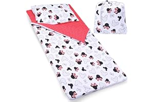 PinkZebra Kinder Schlafsack 140 x 75 cm + Kissenbezug 60 x 40 cm für Mädchen, Schlafsack mit Baumwoll-Bezug + Kissenbezug, mit Doppelter Reißverschluss, Ideal für Kindertagesstätte, Kindergarten