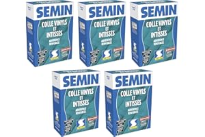 SEMIN Colle en Poudre pour Papiers Peints Vinyls et Intissés, Intérieur, Boite de 300 g (Lot de 5)