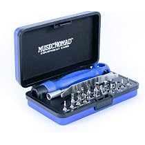 Kit Chiavi Per Truss Rod Chitarra Music Nomad MN235, 11 Pezzi, Con Chiavi Esagonali, Brugole E Custodia In Alluminio