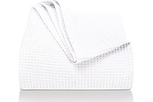 LAYNENBURG Copriletto 240 x 260 cm XXL - Waffle Pique 100% Cotone - Coperta Estiva Leggera - Coperta di Cotone Come Coperta da Letto, Coperta da Divano, Coperta ariosa da Divano (Bianco)